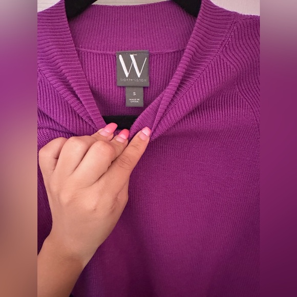 Purple sleeveless turtleneck sweater - Picture 2 of 3